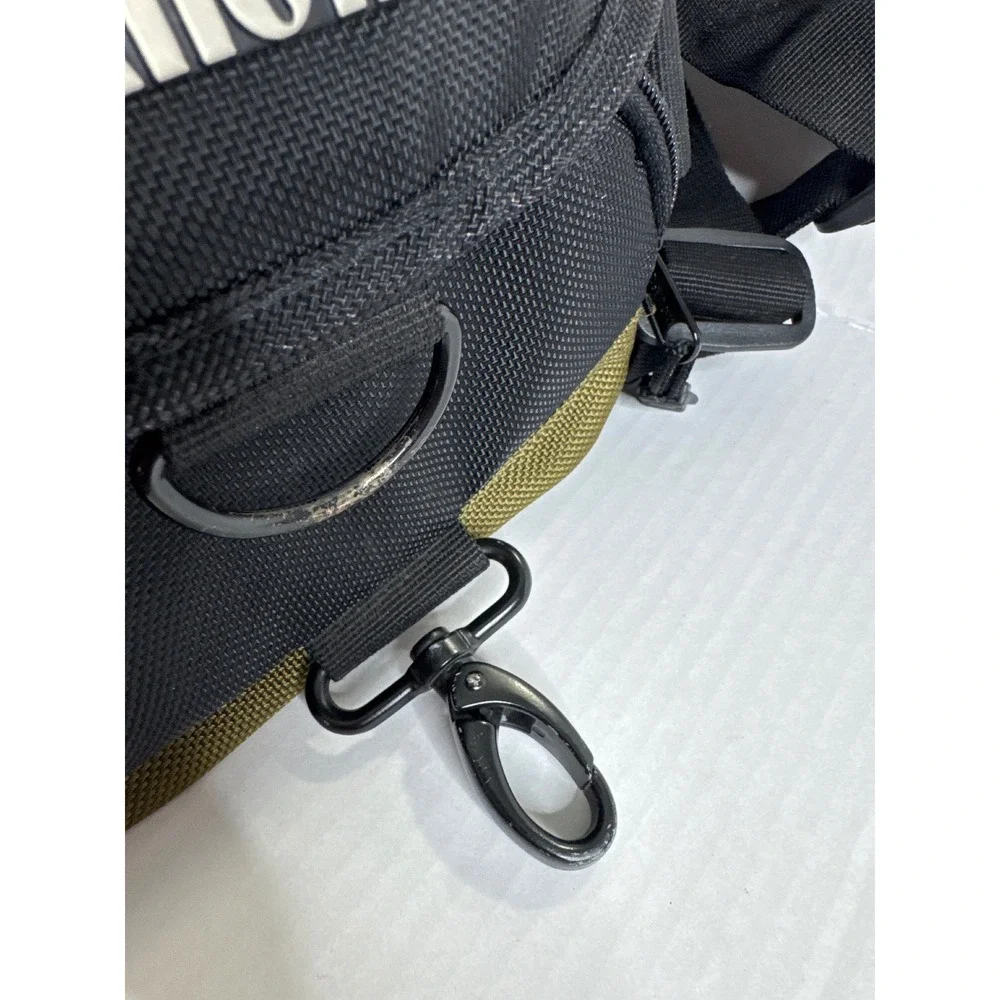 Canon Camera Bag Black Olive Green Nylon Shoulder Case with Padded Dividers